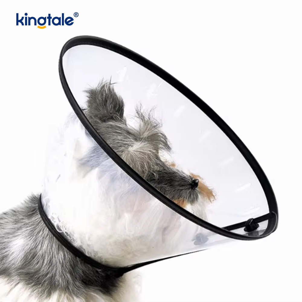 Kingtale Novifacta Soft Pet Recuperatio Collarem pro Canibus Cats Sustainable Solidum Plastic Proprium Protective Plastic Cone