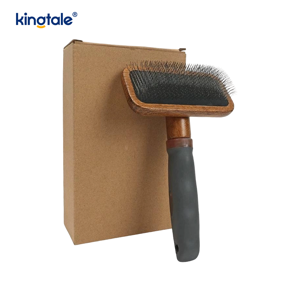 Stainless Steel acus Fagus Wood Corpus Ground Pet Comb