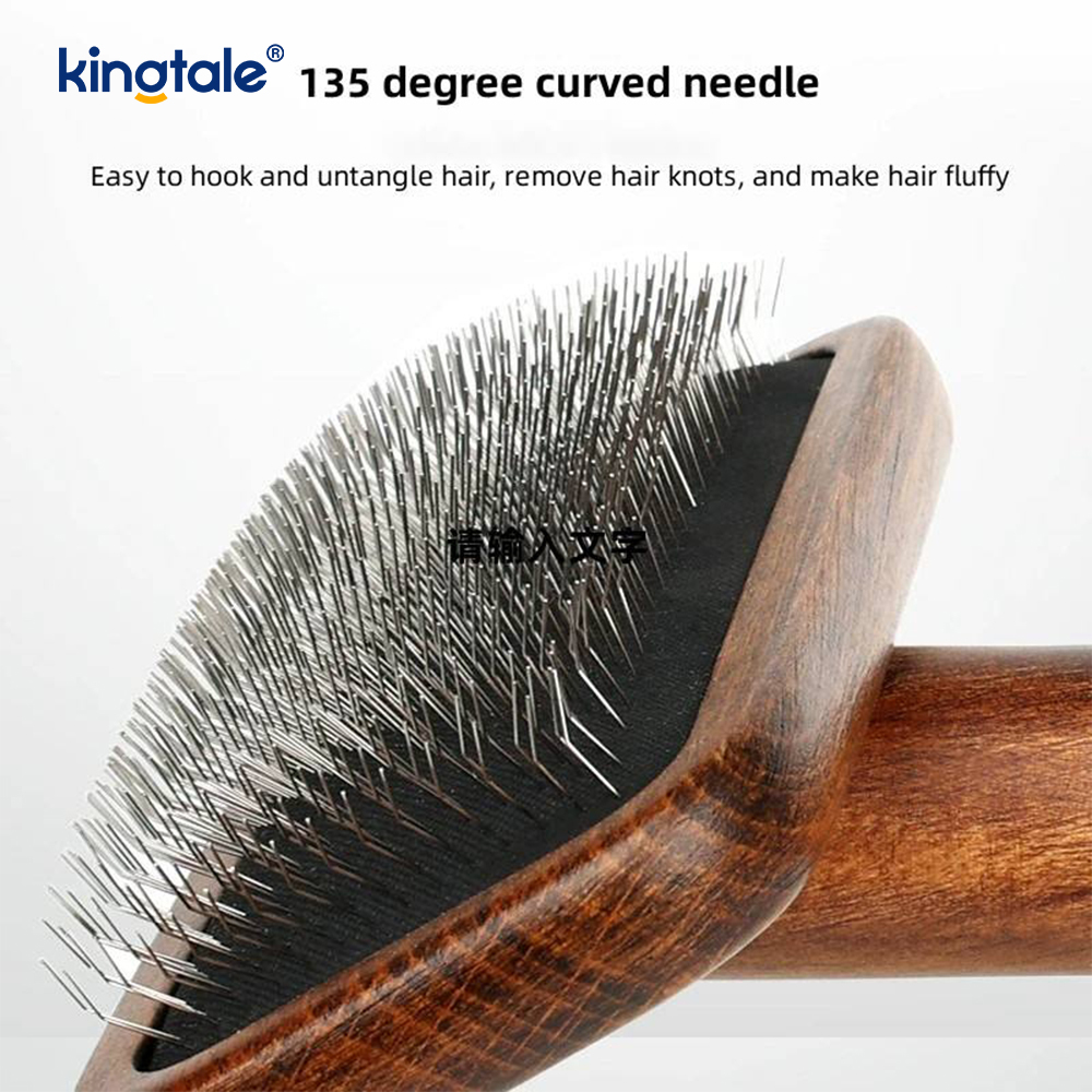 Stainless Steel acus Fagus Wood Corpus Ground Pet Comb