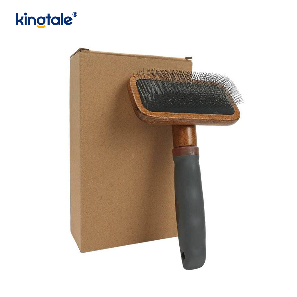 Stainless Steel acus Fagus Wood Corpus Ground Pet Comb