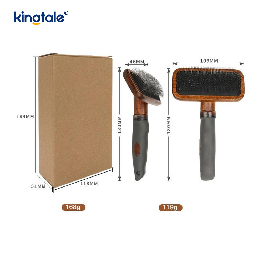 Stainless Steel acus Fagus Wood Corpus Ground Pet Comb