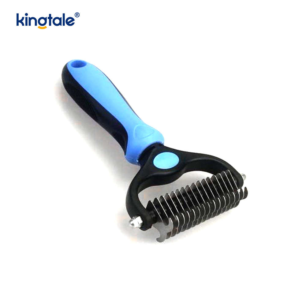 Pet Grooming Rake duplex postesque Dededding Dematting Mors Principium, tunicam rastri pro canibus & felis