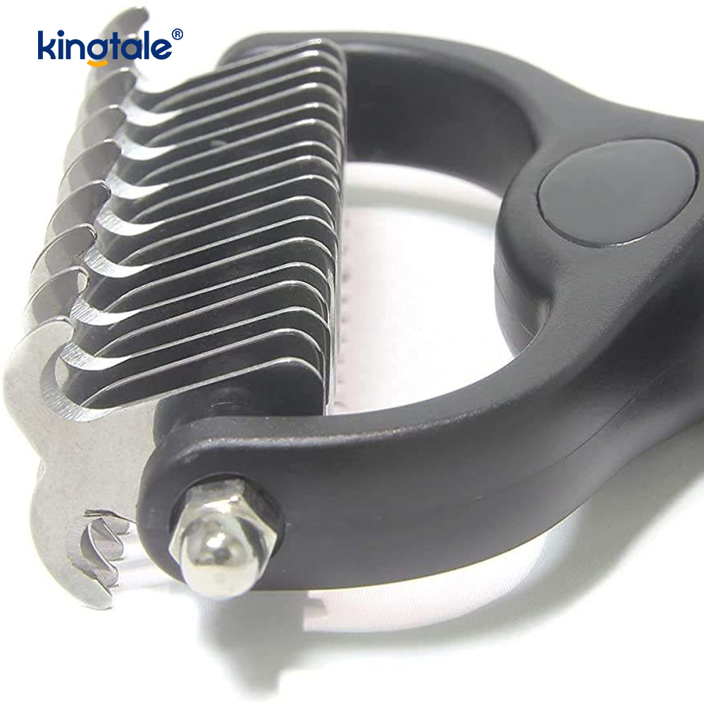 Pet Grooming Rake duplex postesque Dededding Dematting Mors Principium, tunicam rastri pro canibus & felis