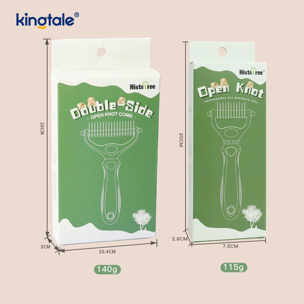 Pet Grooming Rake duplex postesque Dededding Dematting Mors Principium, tunicam rastri pro canibus & felis
