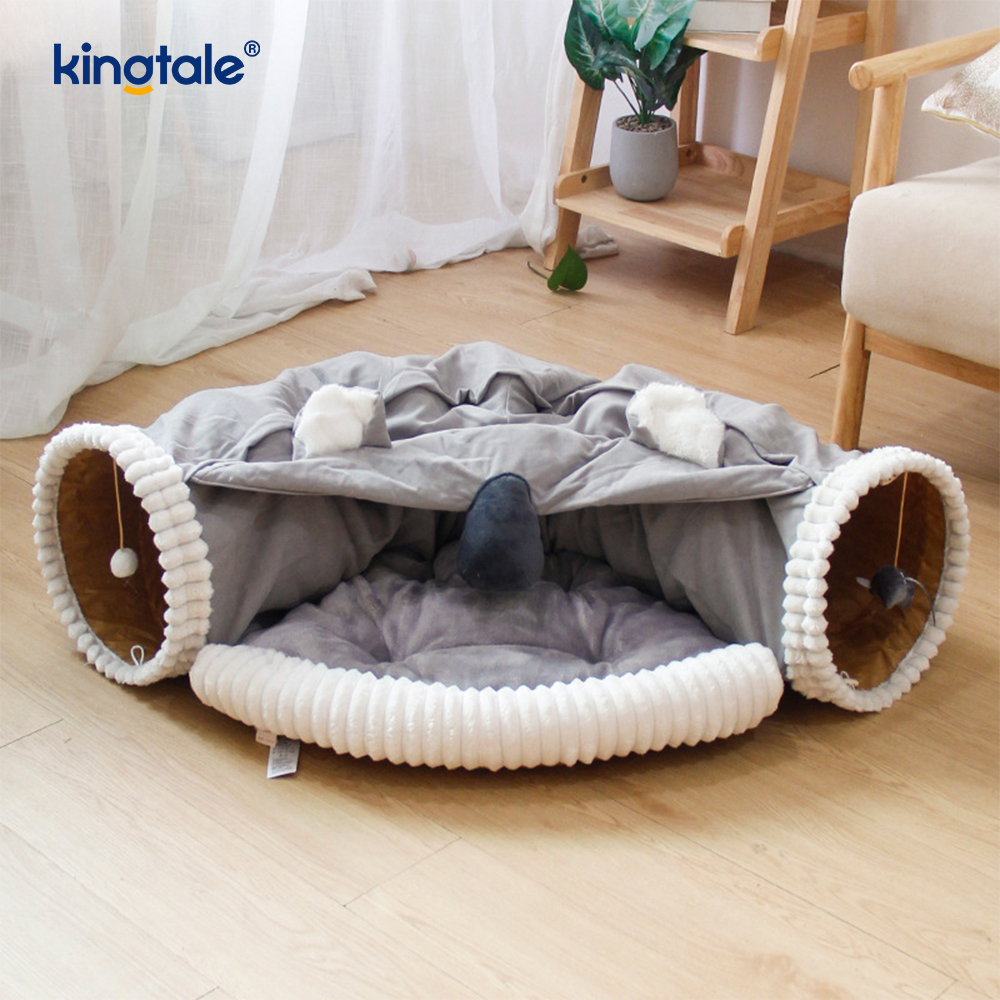 Collapsible Cat Play Tunnel Interactive Toy Maze Cat House Tunnels Indoor