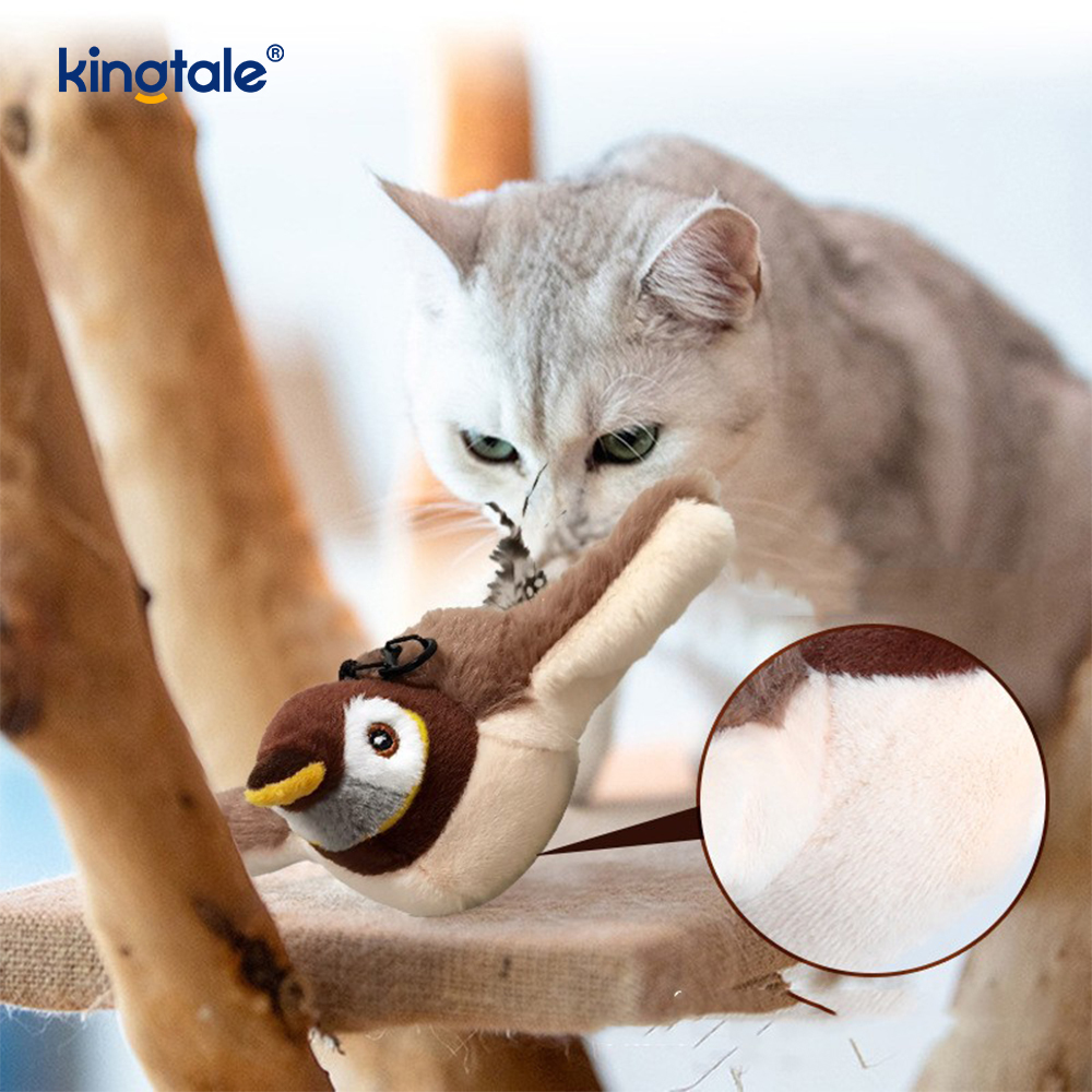 Simulata passer Pet Plush Toy enim omnia genera earum Cat Kicker Catnip Toys Sparrow