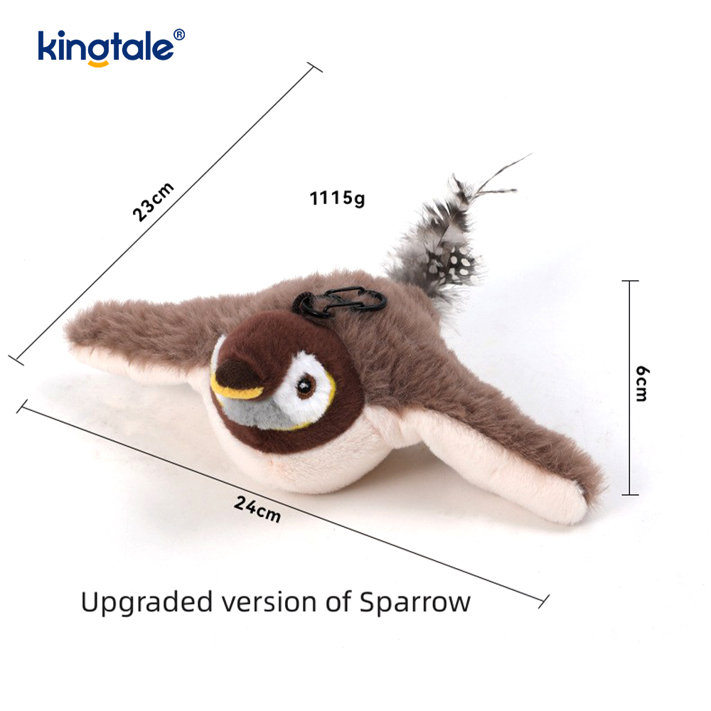 Simulata passer Pet Plush Toy enim omnia genera earum Cat Kicker Catnip Toys Sparrow
