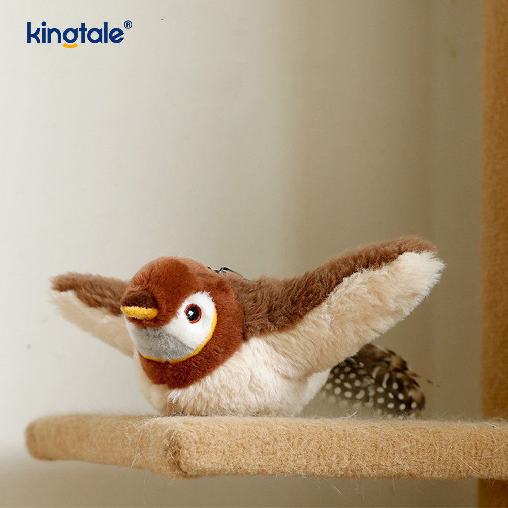 Simulata passer Pet Plush Toy enim omnia genera earum Cat Kicker Catnip Toys Sparrow