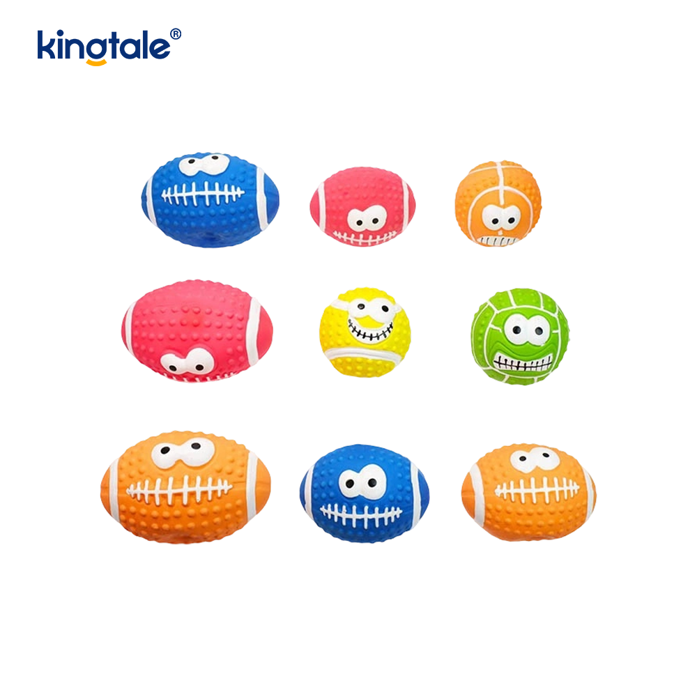 Pet Toy LATEX sonantes Smiley Face Ball Umbraticis et Outdoor