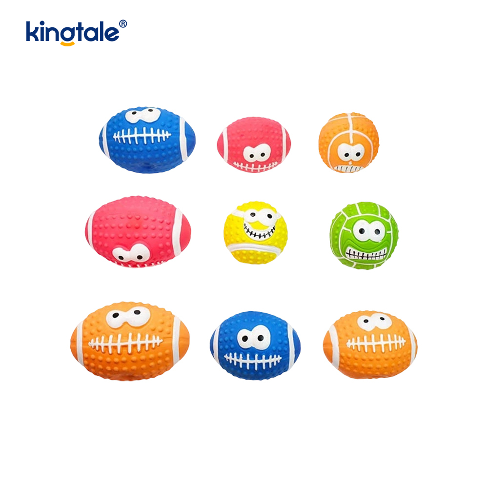 Pet Toy LATEX sonantes Smiley Face Ball Umbraticis et Outdoor