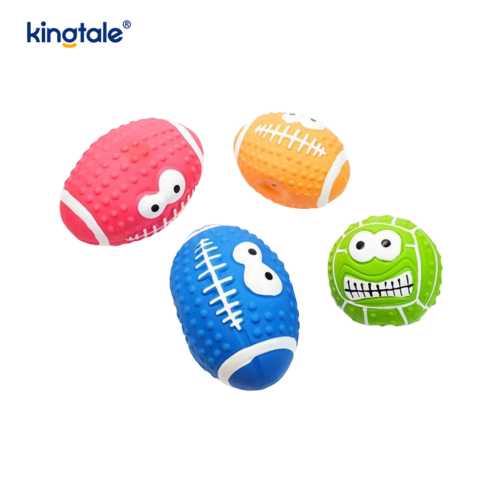 Pet Toy LATEX sonantes Smiley Face Ball Umbraticis et Outdoor
