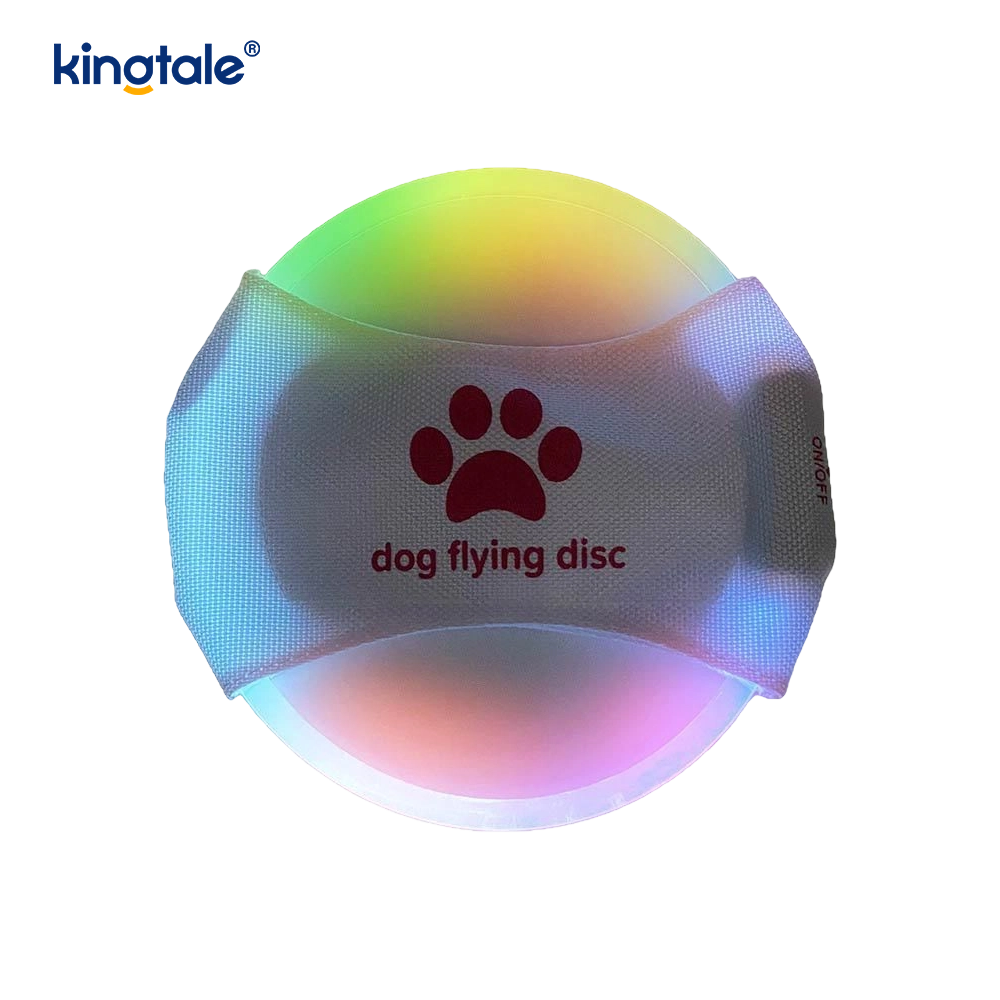 Pet lux-sursum Frisbee High Visibilitas accendit Pet Training iacens ludens Exercitatio