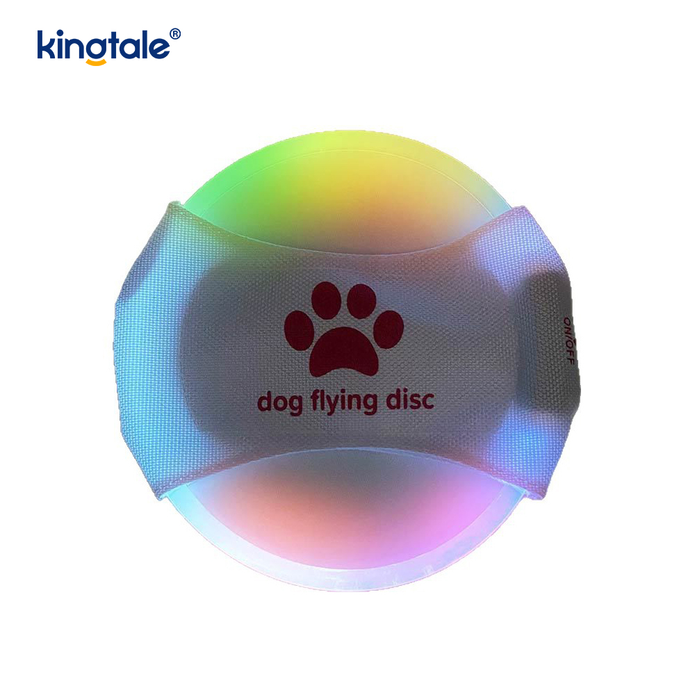 Pet lux-sursum Frisbee High Visibilitas accendit Pet Training iacens ludens Exercitatio
