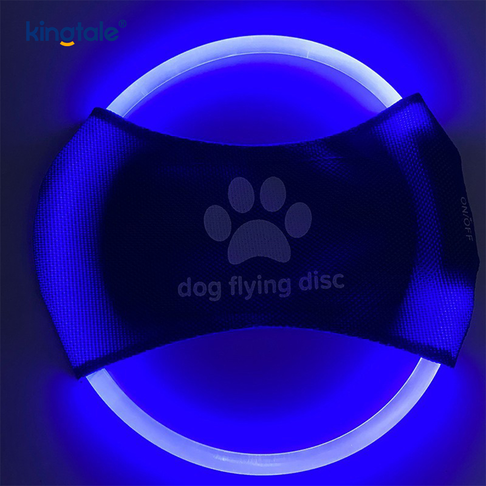 Pet lux-sursum Frisbee High Visibilitas accendit Pet Training iacens ludens Exercitatio