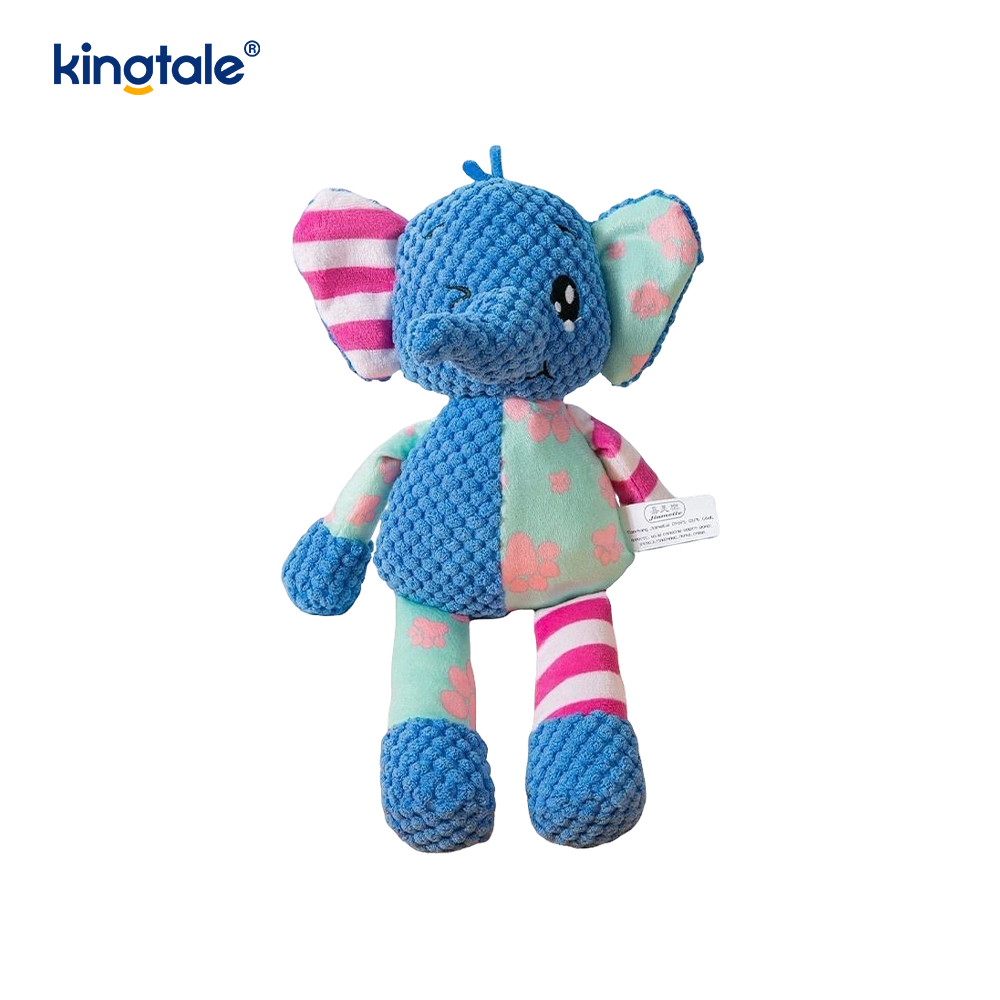 Blue Elephant Mollis Plush Pet Toy Cum Machina Washable Blue Fabrica