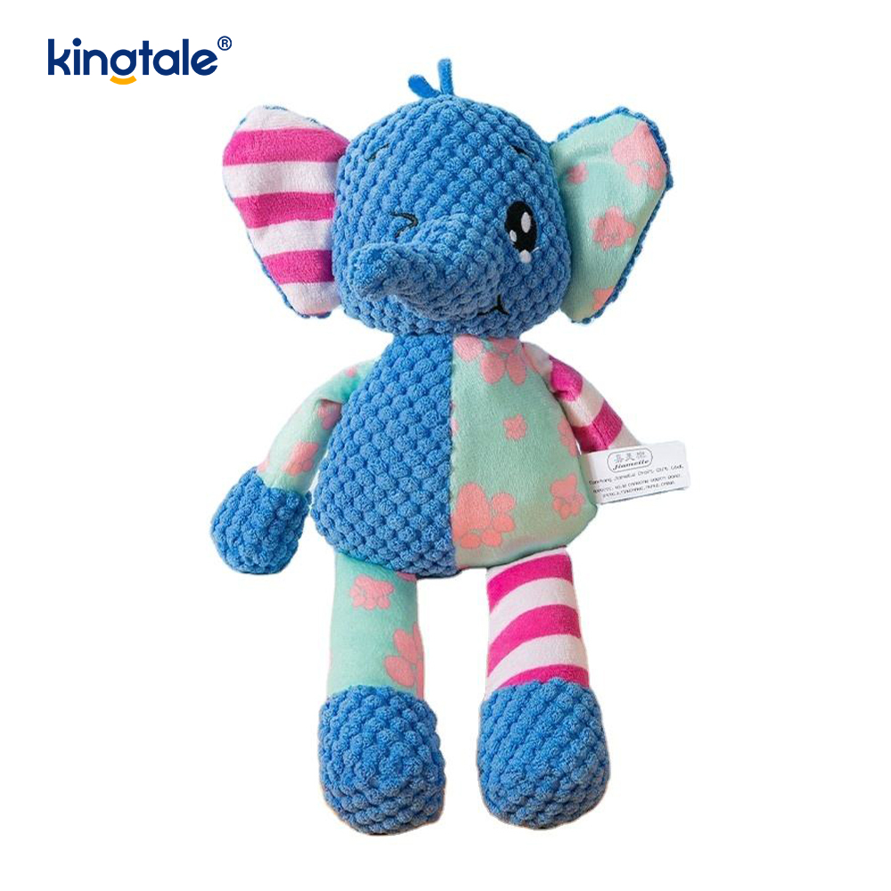 Blue Elephant Mollis Plush Pet Toy Cum Machina Washable Blue Fabrica