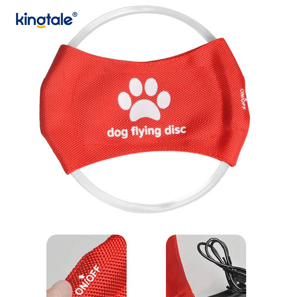 Pet lux-sursum Frisbee High Visibilitas accendit Pet Training iacens ludens Exercitatio