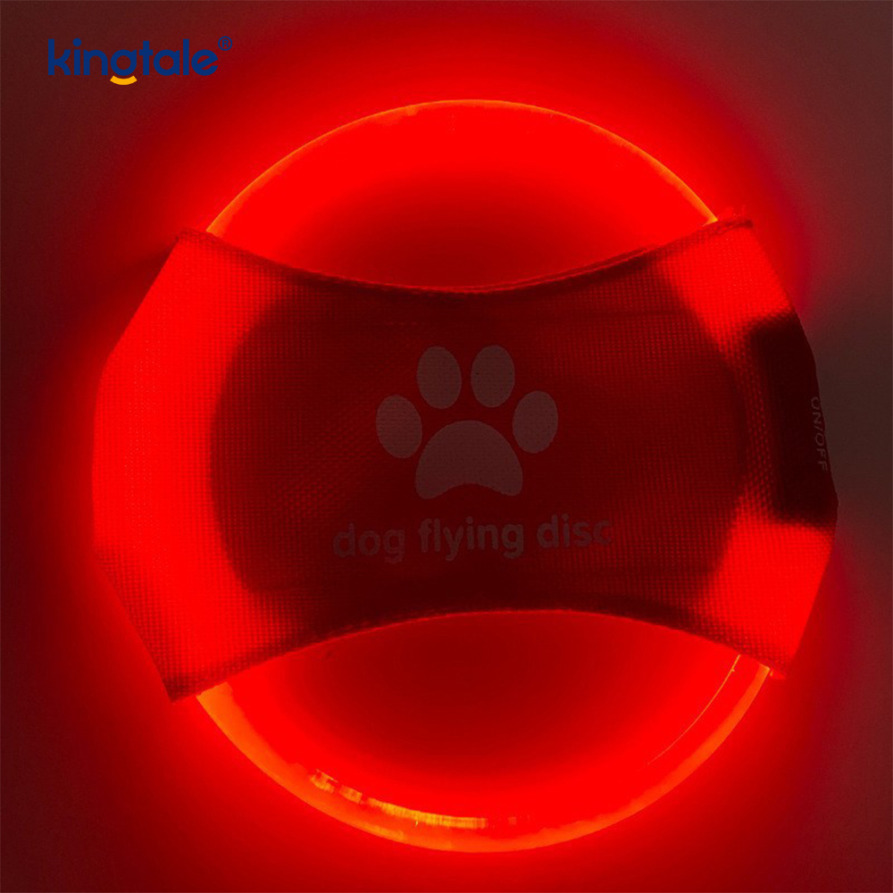 Pet lux-sursum Frisbee High Visibilitas accendit Pet Training iacens ludens Exercitatio