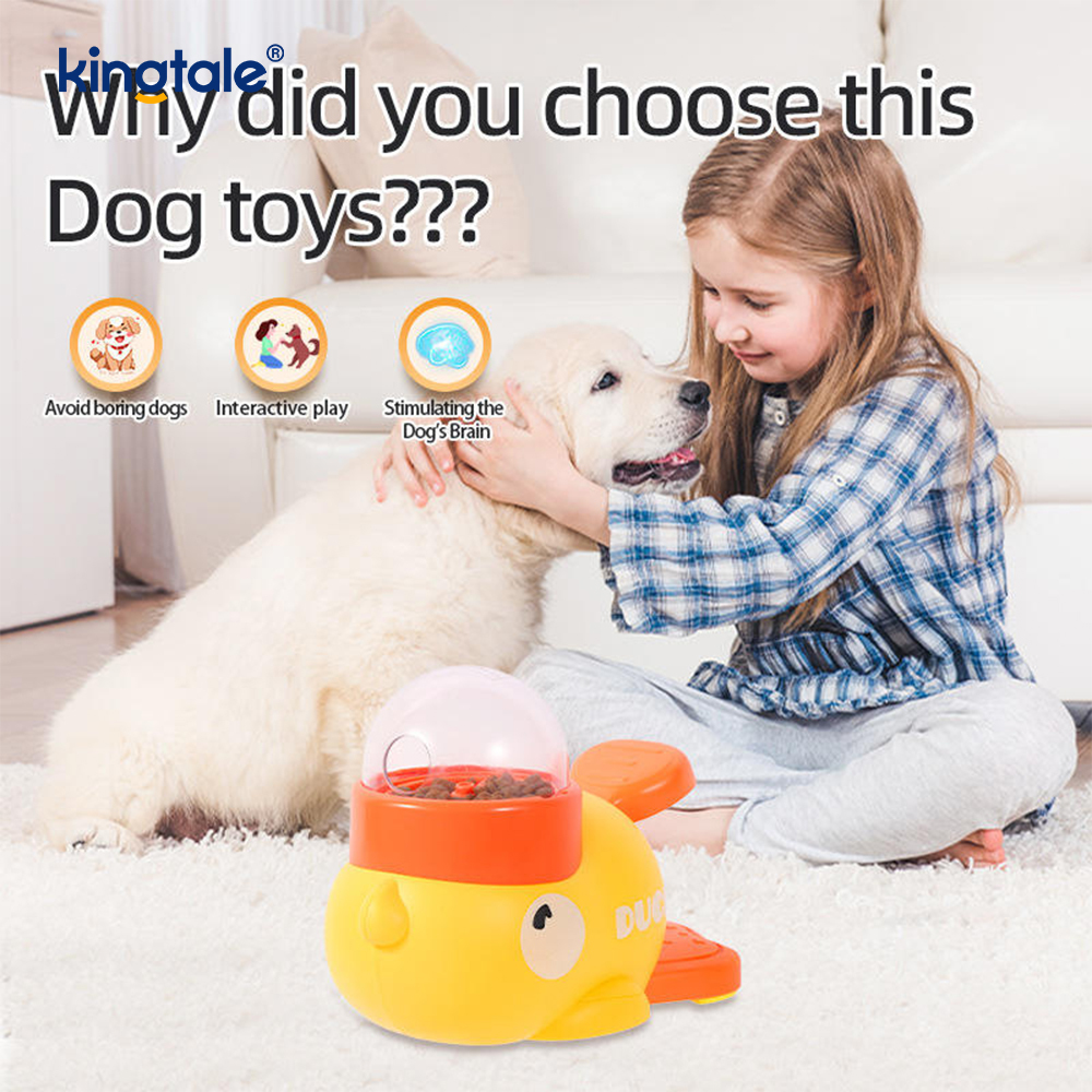 Parva Yellow Duck Pet Feeder Interactive Dog Toys Food Puzzle Tardus Feeder