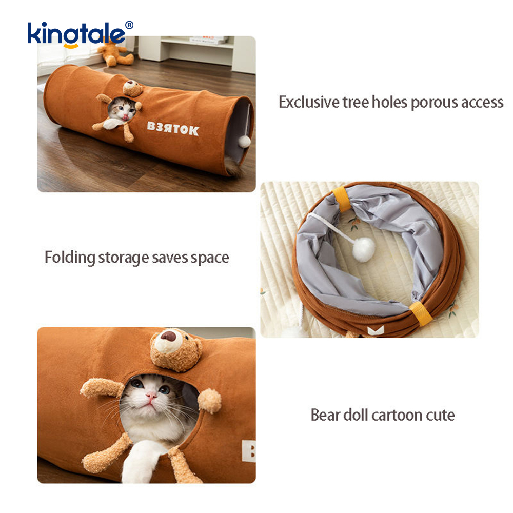 Collapsible Cat Toy Cartoon Cat Tunnel Unny Interactive Cat Toy Gift For Cat