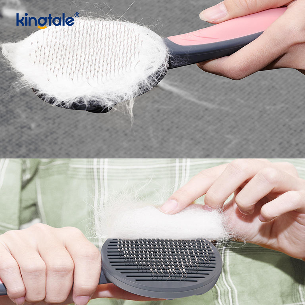 Self Cleaning Slicker Brush & Pet Grooming Rake & Flea Pecten pro Canibus