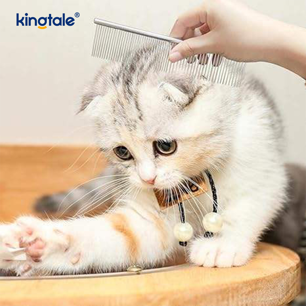 Stainless Steel Grooming Pectine Dog Combs For Grooming, Metal Cat Pecten For removere Tangles And Nods