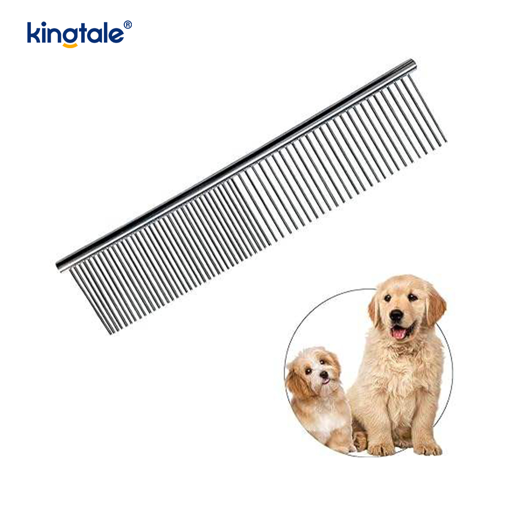 Stainless Steel Grooming Pectine Dog Combs For Grooming, Metal Cat Pecten For removere Tangles And Nods