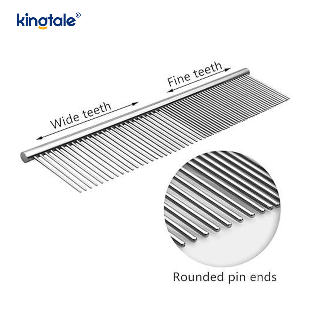 Stainless Steel Grooming Pectine Dog Combs For Grooming, Metal Cat Pecten For removere Tangles And Nods