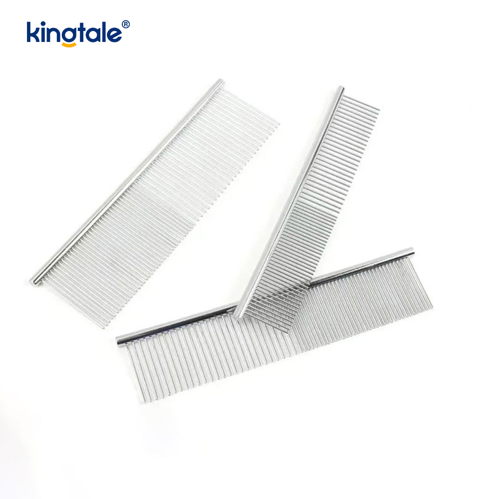 Stainless Steel Grooming Pectine Dog Combs For Grooming, Metal Cat Pecten For removere Tangles And Nods