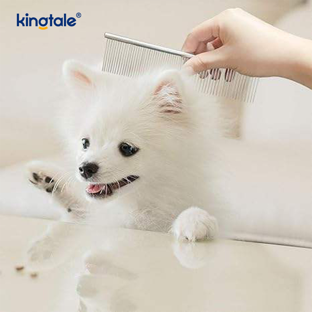 Stainless Steel Grooming Pectine Dog Combs For Grooming, Metal Cat Pecten For removere Tangles And Nods