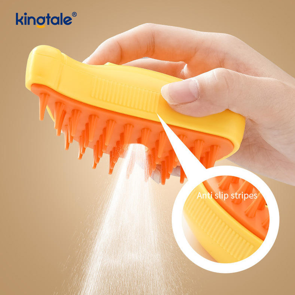 Cat Steam Brush 3 In 1 Steamy Pet Brush Silicone Massage Dog Hair Aufero Comb