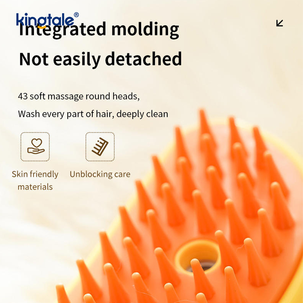 Cat Steam Brush 3 In 1 Steamy Pet Brush Silicone Massage Dog Hair Aufero Comb