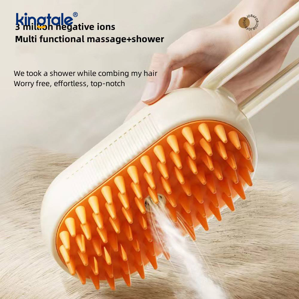Cat Steam Brush 3 In 1 Steamy Pet Brush Silicone Massage Dog Hair Aufero Comb