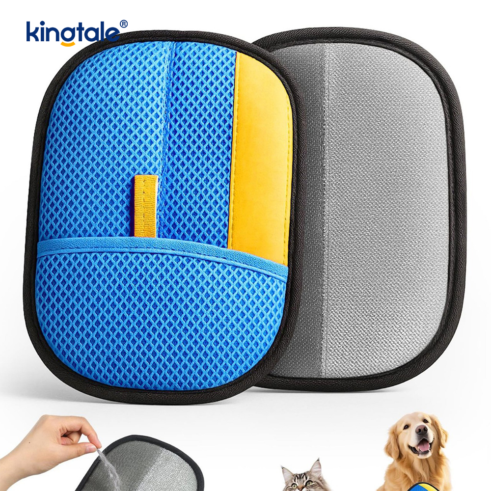 Pet Hair Removal Glove For Cat & Dogs New Pro Quinque-Finger Electrostatic Pet Hair Aufero Gloves
