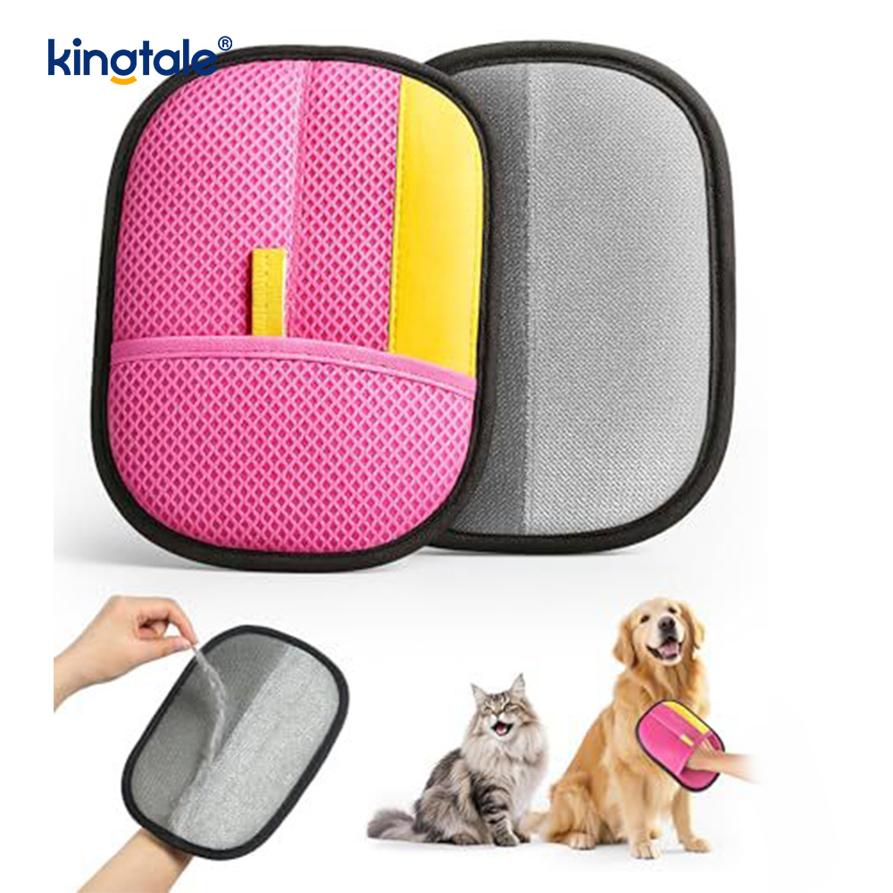 Pet Hair Removal Glove For Cat & Dogs New Pro Quinque-Finger Electrostatic Pet Hair Aufero Gloves