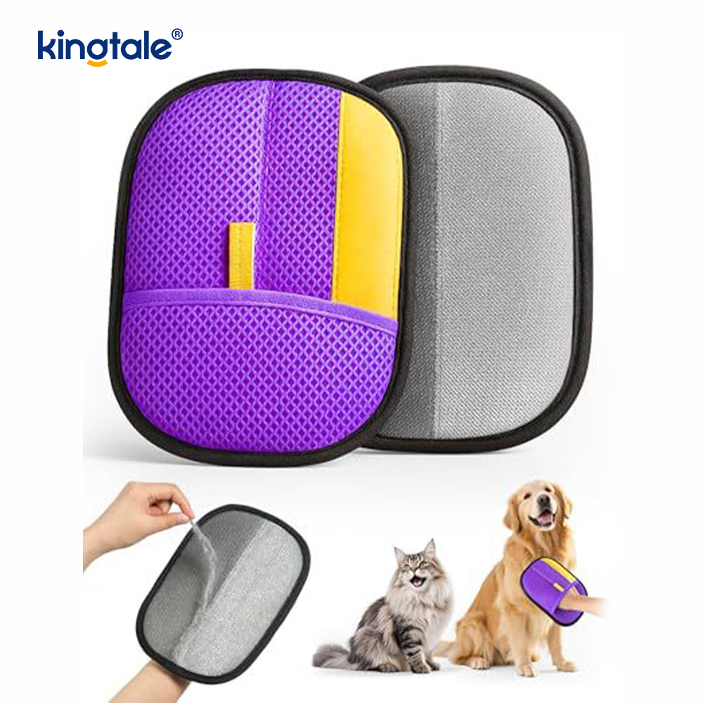 Pet Hair Removal Glove For Cat & Dogs New Pro Quinque-Finger Electrostatic Pet Hair Aufero Gloves