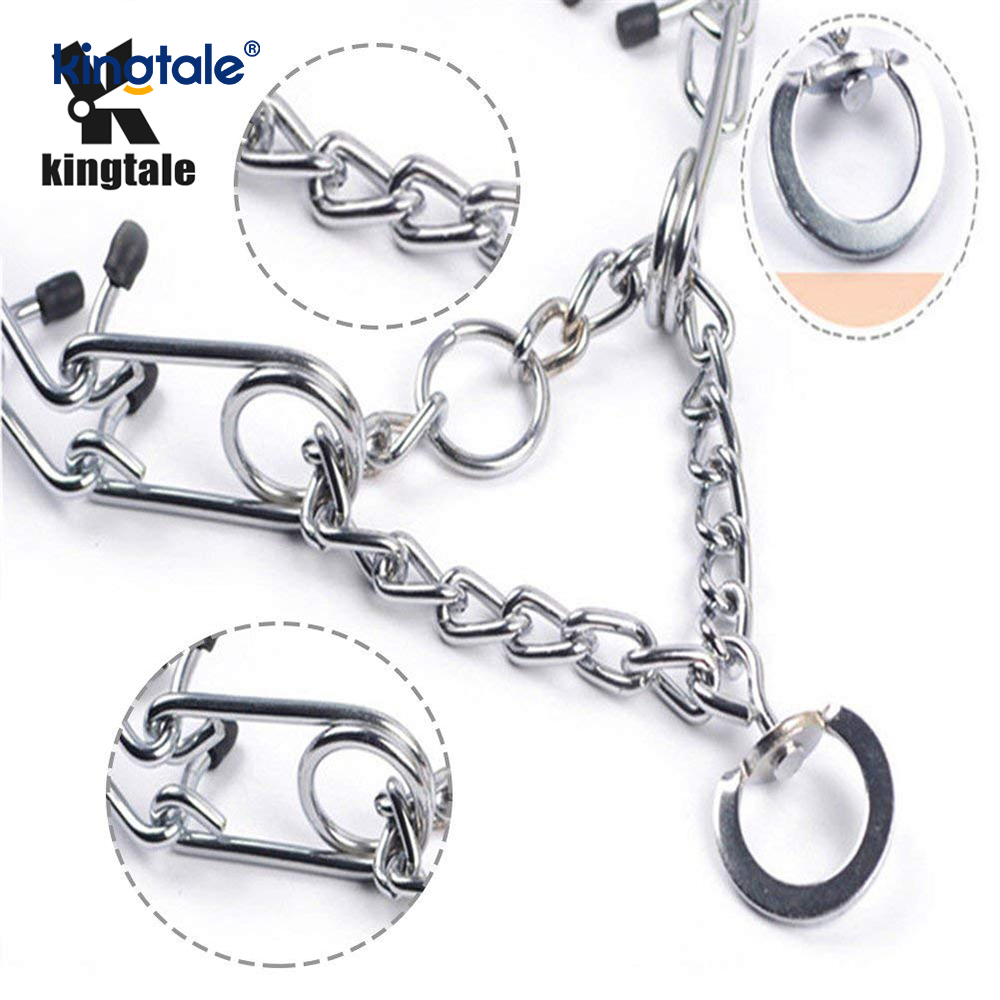 Pet Pinch Choke Collars Carbon Steel Metal Prong Dog Training Collar