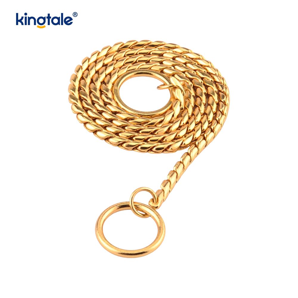 Pure Copper Metal Snake Dog Chain Collar For Small & Medium Dogs