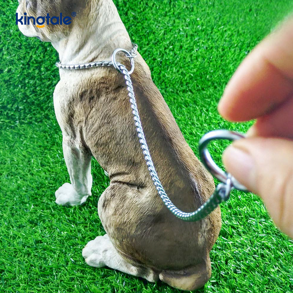 Pure Copper Metal Snake Dog Chain Collar For Small & Medium Dogs
