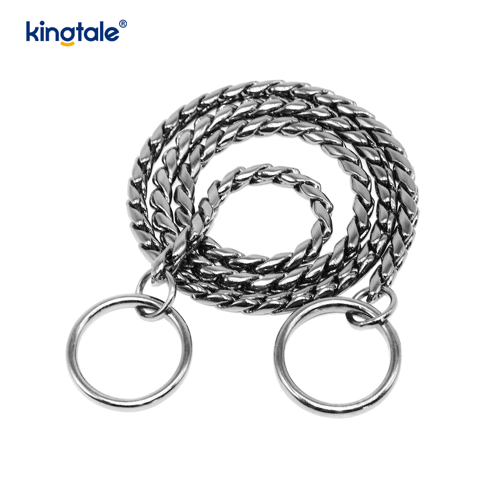 Pure Copper Metal Snake Dog Chain Collar For Small & Medium Dogs
