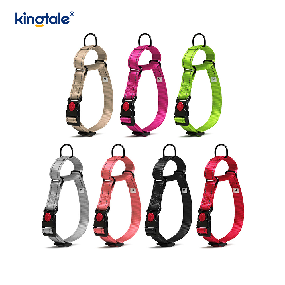 No Pull Reflective Novifacta Nylon Martingale Dog Collar For S M A L L Dogs