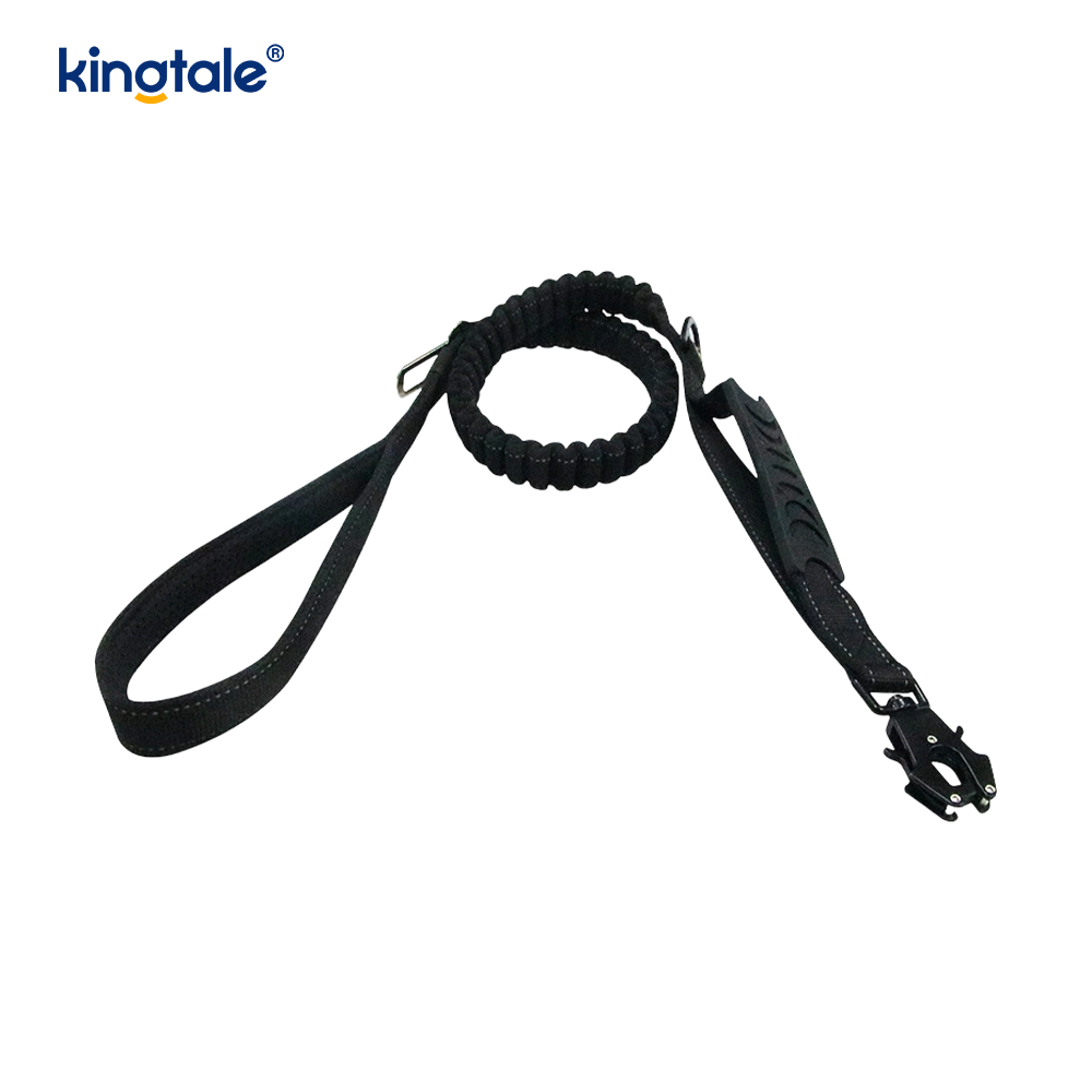 Reflective No excute Gravis Officium Tactical Canis Collarem Leash Bungee Lead