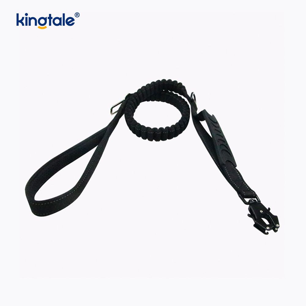 Reflective No excute Gravis Officium Tactical Canis Collarem Leash Bungee Lead