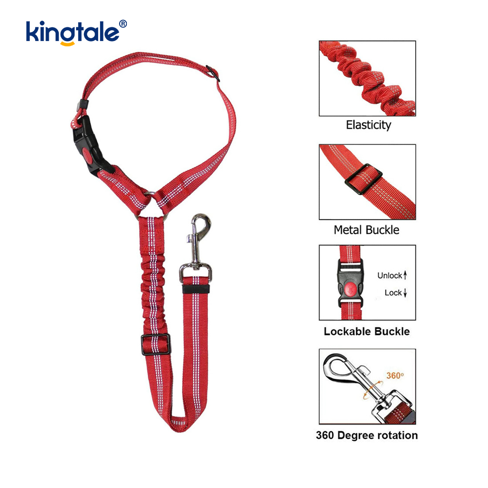 Dura Polyester Reflective Pet Car Sedes Cingulum Leash Anti-Rush Anti-Rush