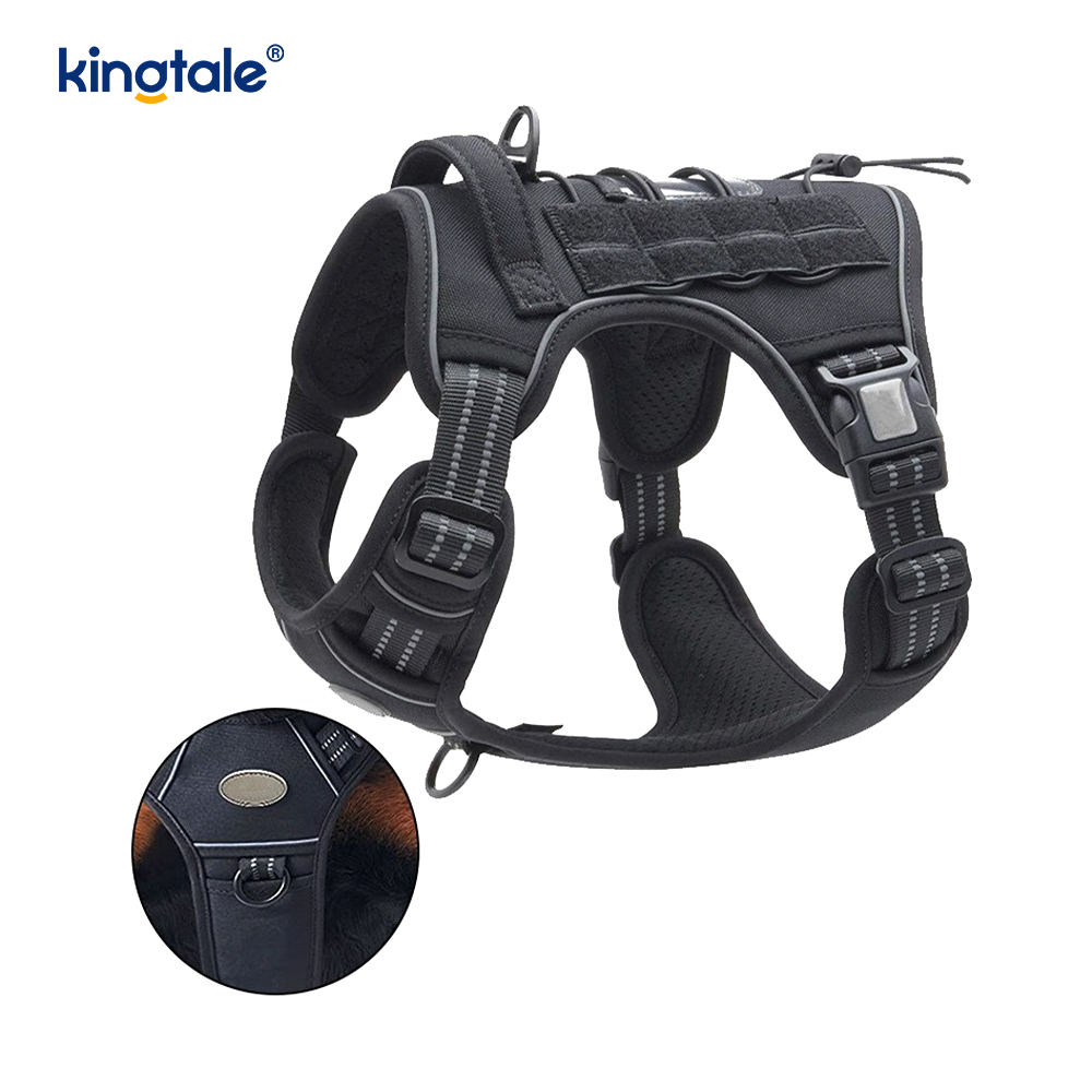 Solidum non excute Nylon Gravis Officium Dog Cingulum Veste Training Harnesses Chest