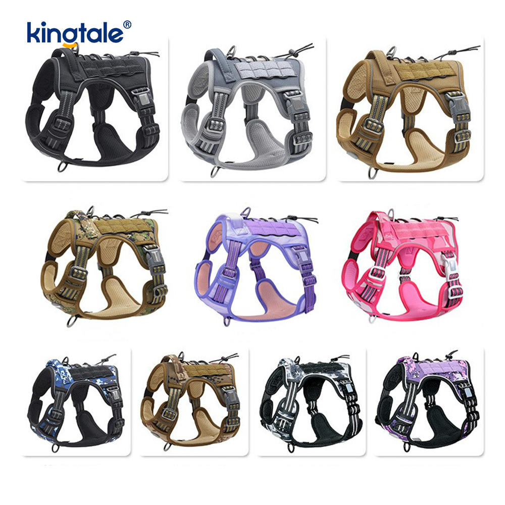 Solidum non excute Nylon Gravis Officium Dog Cingulum Veste Training Harnesses Chest