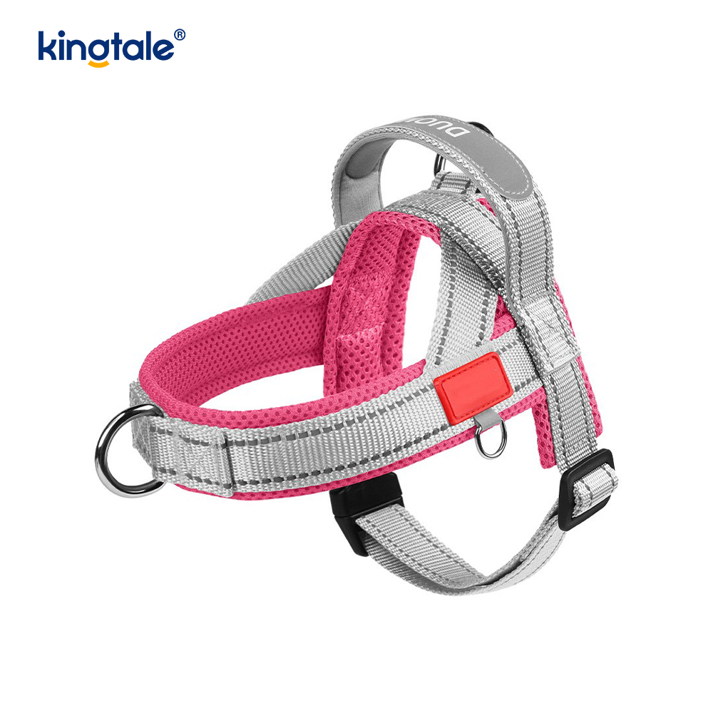 Custom Wholesale Adjustable Nylon Reflective Pet Dog Harness Minime Set