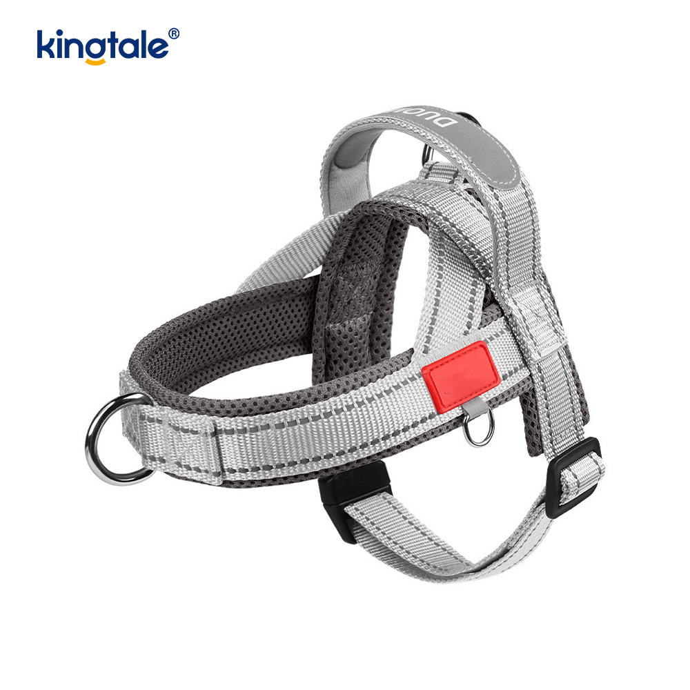 Custom Wholesale Adjustable Nylon Reflective Pet Dog Harness Minime Set