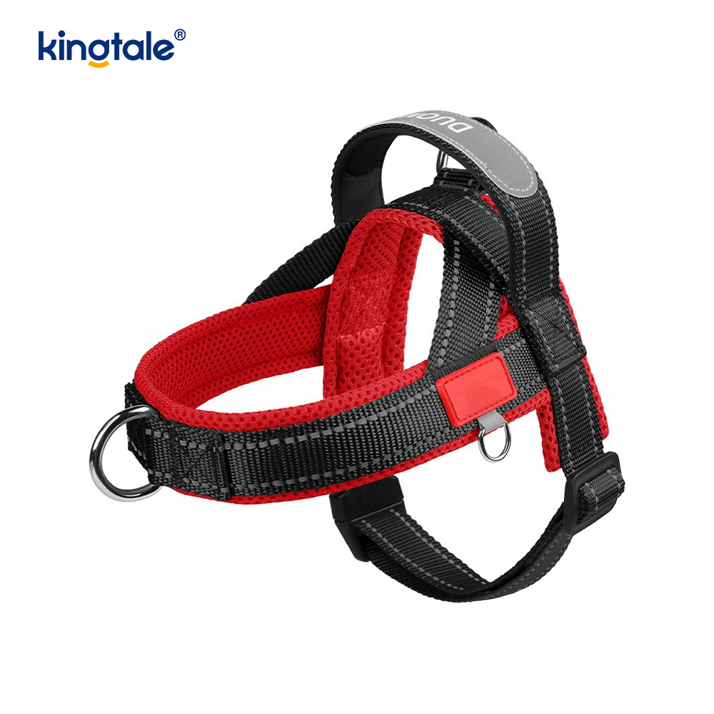 Custom Wholesale Adjustable Nylon Reflective Pet Dog Harness Minime Set