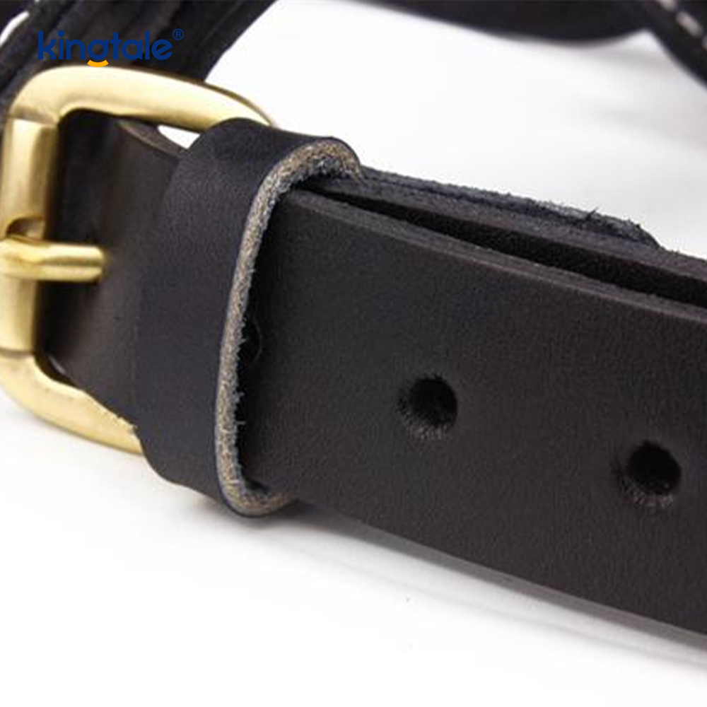 Leather Black Cowhide dilatatio et Crasso canis Leather iungite